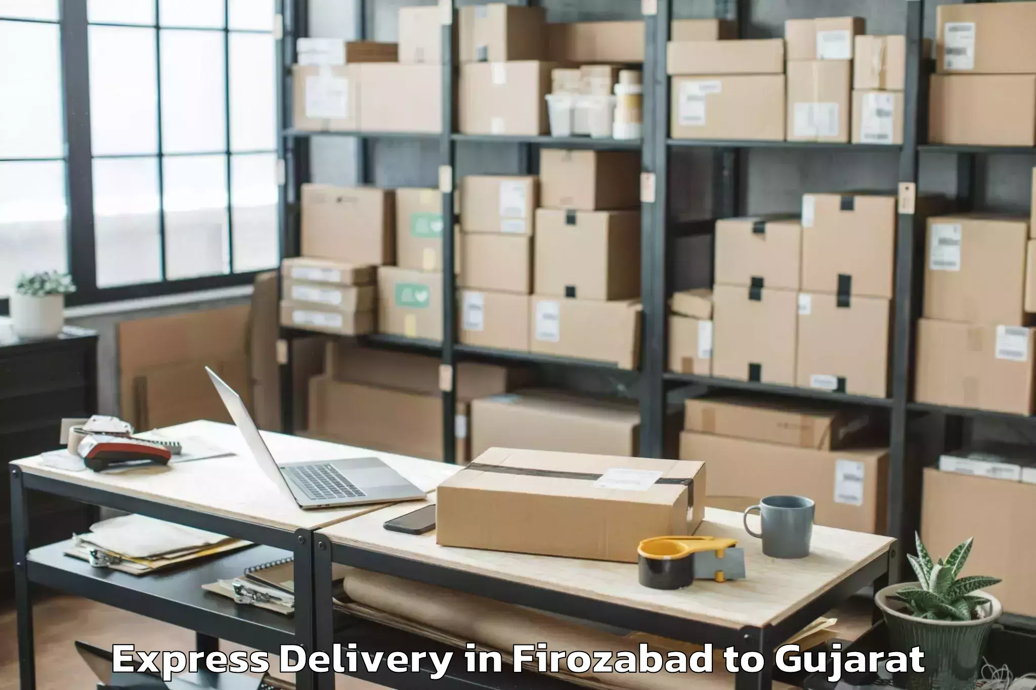 Discover Firozabad to Kherva Express Delivery